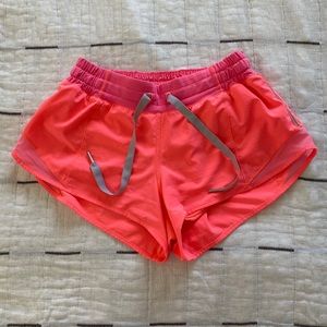 Lululemon neon jogging shorts
